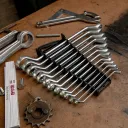 Set med dubbelringnycklar, med fast ring, enligt standard DIN 838. - 16