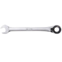 Adjustable wrench with ratchet and retaining ring. - 3