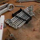 Set med dubbelringnycklar, med fast ring, enligt standard DIN 838. - 15