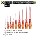 VDE screwdriver set, conforming to standards DIN ISO 2380 and DIN ISO 8764. - 2