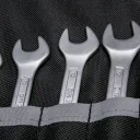 Ringmaulschlüssel-Satz, Ringseite gekröpft, DIN 3113 B - 43