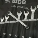 Ringmaulschlüssel-Satz, Ringseite gekröpft, DIN 3113 B - 46
