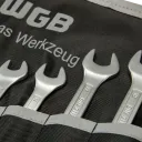 Ringmaulschlüssel-Satz, Ringseite gekröpft, DIN 3113 B - 45