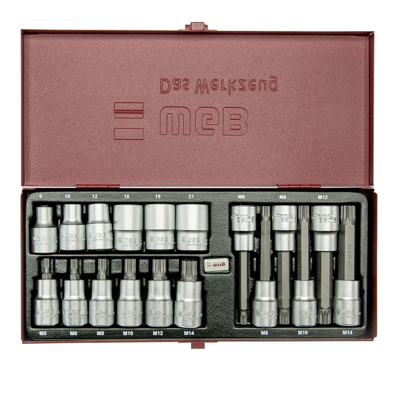 Juego de llaves de vaso XZN de 1/2".